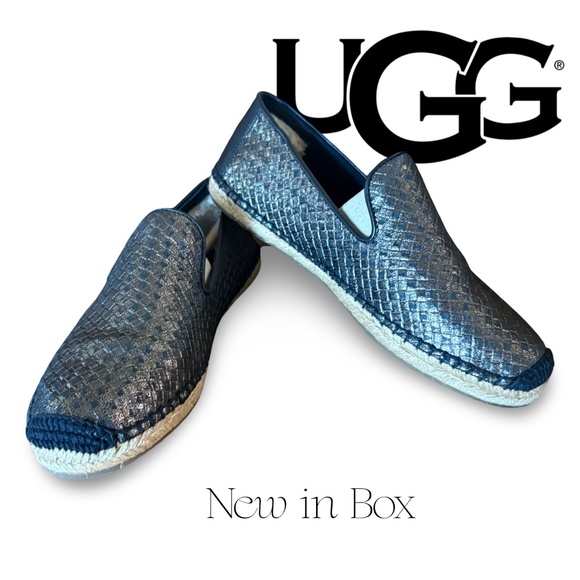 NEW -  Ugg Sandrinne Metallic Basket Black 1010196-BLK - sz 7 - Picture 1 of 15